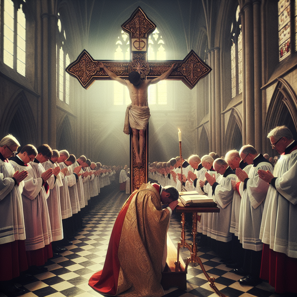 Why do Episcopalians bow to the cross